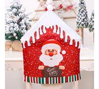 Wyi 4 fundas para silla de comedor de Navidad, Papá Noel y reno, para caminos de mesa de Navidad, fundas para sillas de mesa, decoración