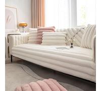 WYJHNLBEDC Funda para sofá de 3/2/1 plaza, forma de L, forma de U, sofá esquinero, cálida, supersuave, manta para sofá, protección contra arañazos, gato, blanco, 70 x 180 cm