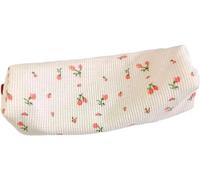 Wyjuan Estuche para lápices de estilo fresco para mujer, diseño de flores, de lona, grande, para lápices, monedero, bolsa de almacenamiento de cosméticos, bolsa de maquillaje, oficina, bolígrafos