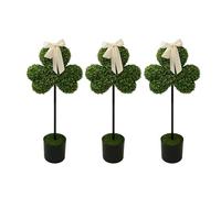 WYJZALLL Arbusto de boj sintético en maceta de 75 cm: eleve el estante de su sala de estar o la entrada con vegetación realista y de bajo mantenimiento(3pc)