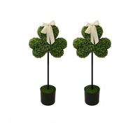 WYJZALLL Arbusto de boj sintético en maceta de 75 cm: eleve el estante de su sala de estar o la entrada con vegetación realista y de bajo mantenimiento(2pc)