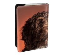 Wykjtwo Adorable Perro cacatúa, Funda para Pasaporte Cartera de Viaje de Cuero PU Funda para Pasaporte Fundas para Pasaporte 6,5 Pulgadas