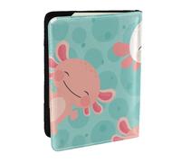 Wykjtwo Ajolote Lindo bebé Kawaii, Funda para Pasaporte Cartera de Viaje de Cuero PU Funda para Pasaporte Fundas para Pasaporte 6,5 Pulgadas