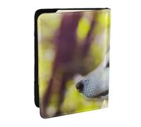 Wykjtwo Alaskan Malamute Bokeh Mascotas Perros Lindo, Funda para Pasaporte Cartera de Viaje de Cuero PU Funda para Pasaporte Fundas para Pasaporte 6,5 Pulgadas