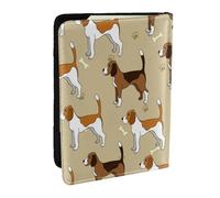 Wykjtwo Animal Mascota Beagle Inteligente Lindo de Dibujos Animados, Funda para Pasaporte Cartera de Viaje de Cuero PU Funda para Pasaporte Fundas para Pasaporte 6,5 Pulgadas