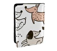 Wykjtwo Animales Lindos Perros Cachorro, Funda para Pasaporte Cartera de Viaje de Cuero PU Funda para Pasaporte Fundas para Pasaporte 6,5 Pulgadas