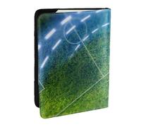 Wykjtwo Balón Deportivo de fútbol Impreso., Funda para Pasaporte Cartera de Viaje de Cuero PU Funda para Pasaporte Fundas para Pasaporte 6,5 Pulgadas