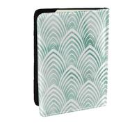 Wykjtwo Básculas Aqua Mint Blanco Geometría Mármol, Funda para Pasaporte Cartera de Viaje de Cuero PU Funda para Pasaporte Fundas para Pasaporte 6,5 Pulgadas