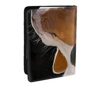 Wykjtwo Beagle Cachorro Perro Bienvenido Jardín, Funda para Pasaporte Cartera de Viaje de Cuero PU Funda para Pasaporte Fundas para Pasaporte 6,5 Pulgadas