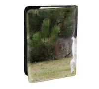 Wykjtwo Border Collie Perro Malo, Funda para Pasaporte Cartera de Viaje de Cuero PU Funda para Pasaporte Fundas para Pasaporte 6,5 Pulgadas