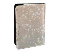 Wykjtwo Brillo de lámina de Estrella Dorada Glam Vintage, Funda para Pasaporte Cartera de Viaje de Cuero PU Funda para Pasaporte Fundas para Pasaporte 6,5 Pulgadas
