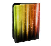 Wykjtwo Brillo del Arco Iris, Funda para Pasaporte Cartera de Viaje de Cuero PU Funda para Pasaporte Fundas para Pasaporte 6,5 Pulgadas