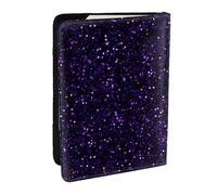 Wykjtwo Brillo Morado Amatista Oscuro, Funda para Pasaporte Cartera de Viaje de Cuero PU Funda para Pasaporte Fundas para Pasaporte 6,5 Pulgadas