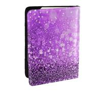 Wykjtwo Brillo púrpura Brillante, Funda para Pasaporte Cartera de Viaje de Cuero PU Funda para Pasaporte Fundas para Pasaporte 6,5 Pulgadas