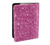 Wykjtwo Brillo Rosa Brillante, Funda para Pasaporte Cartera de Viaje de Cuero PU Funda para Pasaporte Fundas para Pasaporte 6,5 Pulgadas