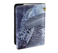 Wykjtwo Búho nival Blanco, Funda para Pasaporte Cartera de Viaje de Cuero PU Funda para Pasaporte Fundas para Pasaporte 6,5 Pulgadas