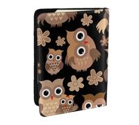 Wykjtwo Búhos, Funda para Pasaporte Cartera de Viaje de Cuero PU Funda para Pasaporte Fundas para Pasaporte 6,5 Pulgadas