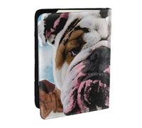 Wykjtwo Bulldog francés, Funda para Pasaporte Cartera de Viaje de Cuero PU Funda para Pasaporte Fundas para Pasaporte 6,5 Pulgadas