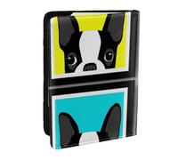 Wykjtwo Bulldog Francés Impreso, Funda para Pasaporte Cartera de Viaje de Cuero PU Funda para Pasaporte Fundas para Pasaporte 6,5 Pulgadas