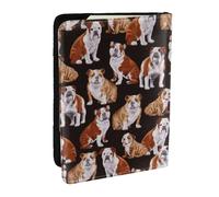 Wykjtwo Bulldog inglés, Funda para Pasaporte Cartera de Viaje de Cuero PU Funda para Pasaporte Fundas para Pasaporte 6,5 Pulgadas