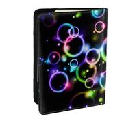 Wykjtwo Burbujas Arcoiris, Funda para Pasaporte Cartera de Viaje de Cuero PU Funda para Pasaporte Fundas para Pasaporte 6,5 Pulgadas