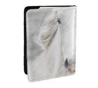 Wykjtwo Caballo de Camarga, Funda para Pasaporte Cartera de Viaje de Cuero PU Funda para Pasaporte Fundas para Pasaporte 6,5 Pulgadas