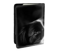 Wykjtwo Cachorro Border Collie, Funda para Pasaporte Cartera de Viaje de Cuero PU Funda para Pasaporte Fundas para Pasaporte 6,5 Pulgadas