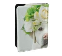 Wykjtwo Cachorro Labrador Retriever Gracioso, Funda para Pasaporte Cartera de Viaje de Cuero PU Funda para Pasaporte Fundas para Pasaporte 6,5 Pulgadas