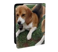 Wykjtwo Cachorros Beagle, Funda para Pasaporte Cartera de Viaje de Cuero PU Funda para Pasaporte Fundas para Pasaporte 6,5 Pulgadas
