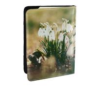 Wykjtwo Campanilla de Primavera Salvaje, Funda para Pasaporte Cartera de Viaje de Cuero PU Funda para Pasaporte Fundas para Pasaporte 6,5 Pulgadas