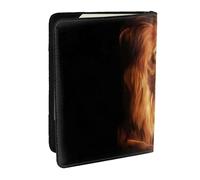 Wykjtwo Cara de león Enojado, Funda para Pasaporte Cartera de Viaje de Cuero PU Funda para Pasaporte Fundas para Pasaporte 6,5 Pulgadas