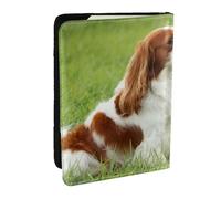 Wykjtwo Cavalier King Charles Spaniel, Funda para Pasaporte Cartera de Viaje de Cuero PU Funda para Pasaporte Fundas para Pasaporte 6,5 Pulgadas