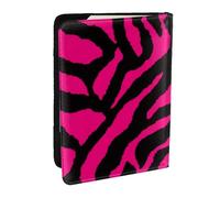 Wykjtwo Cebra Tigre Leopardo Rosa, Funda para Pasaporte Cartera de Viaje de Cuero PU Funda para Pasaporte Fundas para Pasaporte 6,5 Pulgadas