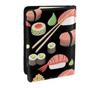 Wykjtwo Cocina Japonesa de Sushi, Funda para Pasaporte Cartera de Viaje de Cuero PU Funda para Pasaporte Fundas para Pasaporte 6,5 Pulgadas