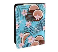 Wykjtwo Coco Tropical En Azul, Funda para Pasaporte Cartera de Viaje de Cuero PU Funda para Pasaporte Fundas para Pasaporte 6,5 Pulgadas