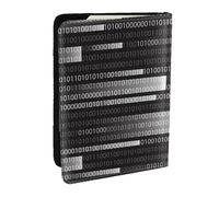 Wykjtwo Código de Programador Negro, Funda para Pasaporte Cartera de Viaje de Cuero PU Funda para Pasaporte Fundas para Pasaporte 6,5 Pulgadas