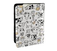 Wykjtwo Colección de Vacas, Funda para Pasaporte Cartera de Viaje de Cuero PU Funda para Pasaporte Fundas para Pasaporte 6,5 Pulgadas