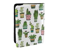 Wykjtwo Colorido Bastante suculento, Funda para Pasaporte Cartera de Viaje de Cuero PU Funda para Pasaporte Fundas para Pasaporte 6,5 Pulgadas