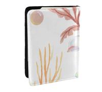Wykjtwo Concha de mar, Funda para Pasaporte Cartera de Viaje de Cuero PU Funda para Pasaporte Fundas para Pasaporte 6,5 Pulgadas