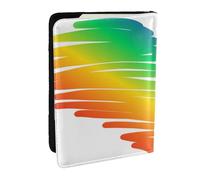 Wykjtwo Conjunto Concepto LGBT Orgullo Gay Banderas Coloridas, Funda para Pasaporte Cartera de Viaje de Cuero PU Funda para Pasaporte Fundas para Pasaporte 6,5 Pulgadas