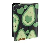 Wykjtwo Corazón De Aguacate De Patrones Sin Fisuras Lindo, Funda para Pasaporte Cartera de Viaje de Cuero PU Funda para Pasaporte Fundas para Pasaporte 6,5 Pulgadas