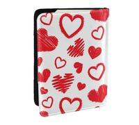 Wykjtwo Corazón del día de San Valentín, Funda para Pasaporte Cartera de Viaje de Cuero PU Funda para Pasaporte Fundas para Pasaporte 6,5 Pulgadas