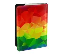 Wykjtwo Corbata Colorida del Arco Iris, Funda para Pasaporte Cartera de Viaje de Cuero PU Funda para Pasaporte Fundas para Pasaporte 6,5 Pulgadas