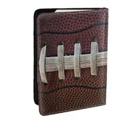 Wykjtwo Cordones de fútbol Americano, Funda para Pasaporte Cartera de Viaje de Cuero PU Funda para Pasaporte Fundas para Pasaporte 6,5 Pulgadas