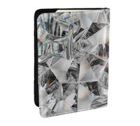 Wykjtwo Cristal Estilo Textura de Diamante, Funda para Pasaporte Cartera de Viaje de Cuero PU Funda para Pasaporte Fundas para Pasaporte 6,5 Pulgadas