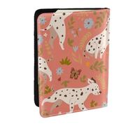 Wykjtwo Dálmatas Jugando, Funda para Pasaporte Cartera de Viaje de Cuero PU Funda para Pasaporte Fundas para Pasaporte 6,5 Pulgadas