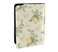 Wykjtwo Decoración Shabby Chic Floral, Funda para Pasaporte Cartera de Viaje de Cuero PU Funda para Pasaporte Fundas para Pasaporte 6,5 Pulgadas