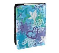 Wykjtwo Destello de Estrellas de Rock, Funda para Pasaporte Cartera de Viaje de Cuero PU Funda para Pasaporte Fundas para Pasaporte 6,5 Pulgadas