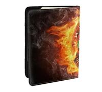 Wykjtwo Diana llameante Diana de Dardos de Fuego Modelo 3D, Funda para Pasaporte Cartera de Viaje de Cuero PU Funda para Pasaporte Fundas para Pasaporte 6,5 Pulgadas