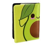 Wykjtwo Dibujos Animados de Aguacate, Funda para Pasaporte Cartera de Viaje de Cuero PU Funda para Pasaporte Fundas para Pasaporte 6,5 Pulgadas